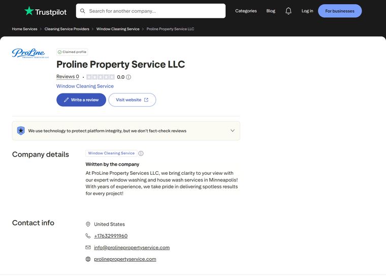 ProLine — Trustpilot