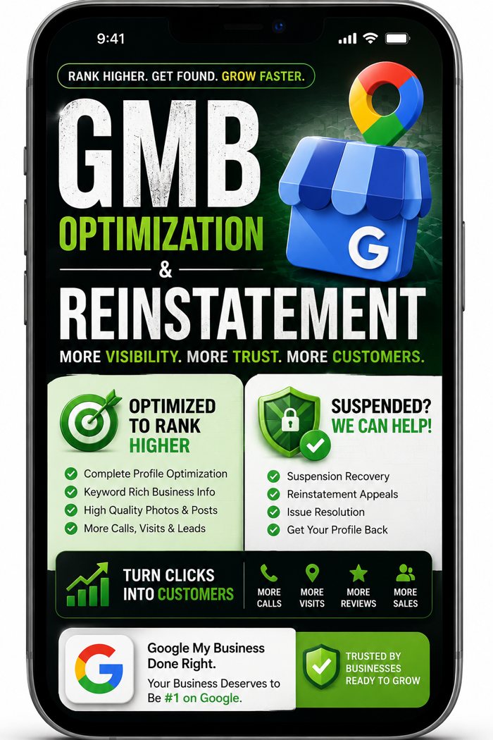 GMB optimization and reinstatement